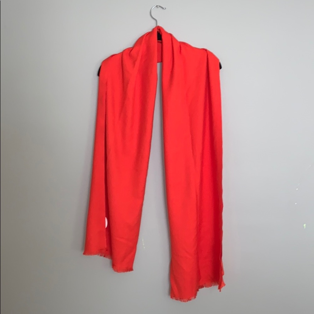 Orange eyelash scarf